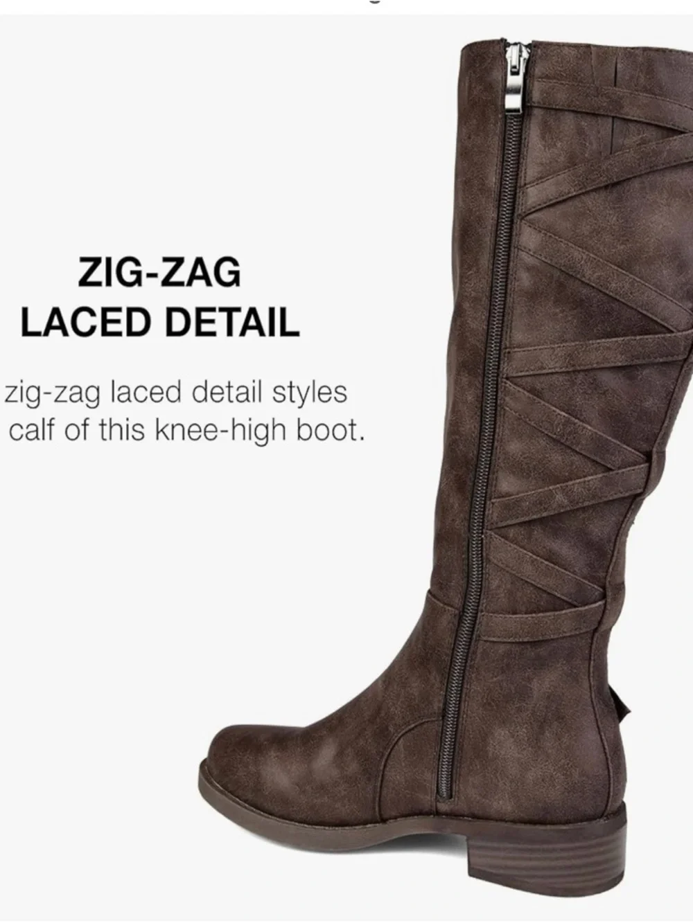 New Journee Collection Women's Carly Extra Wide Calf Belted Knee High Boots 9